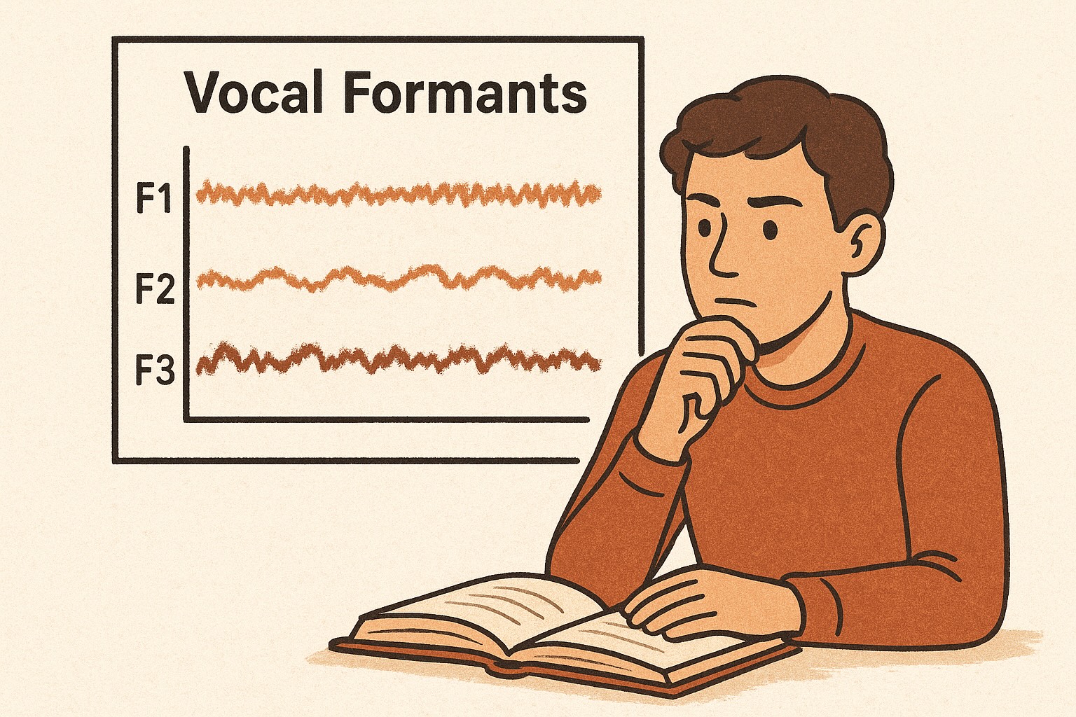 Illustration of vocal formants and acoustic voice analysis